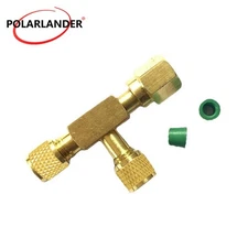 Adapter 1/4" Valves Quick Coupler Access Tee with Swivel Connector Refrigeration