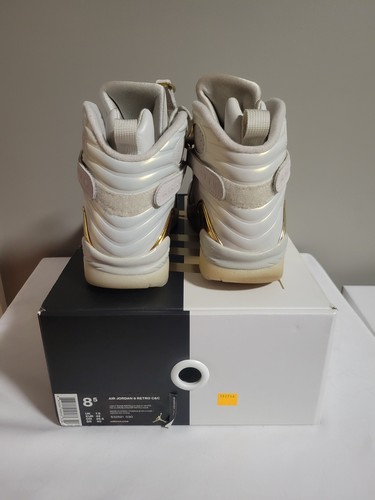 Nike air jordan 8 retro champagne c&c trophy White Gold 832821-030 Mens 8.5 - Picture 5 of 7