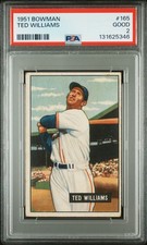 Ted Williams 1951 Bowman PSA 2 #165 Boston Red Sox
