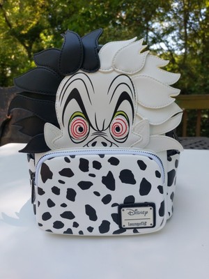 Loungefly Disney Villians Cruella De Vil Cosplay Mini Backpack 101 Dalmatians