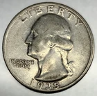 1935 P Washington 90% Silver Quarter Circulated Condition 25c US Coin - 3441