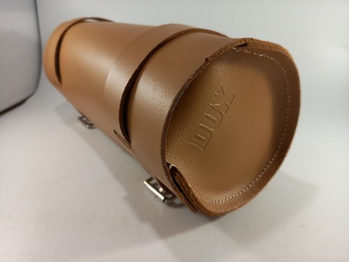 DUX Motorcycles Leather Tool Roll Bag With Straps. Tan Nearly New - Picture 8 of 14