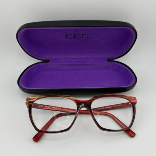 Jean Lafont Joviale Eyeglasses Frames 6104 Red 53-15-138 Paris France w Case - Picture 1 of 12