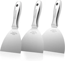 Goldblatt 3-Pack Putty Knife Set One-Piece Paint Scraper Tool for Drywall Repair