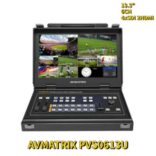 AVMATRIX PVS0613U 6CH 4xSDI 2HDMI Multi-Format Streaming Switcher 13.3‘’IPS FHD