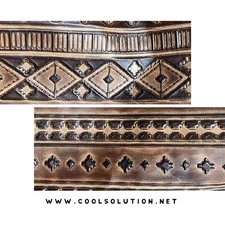 Embossed Leather Navajo Mocha Leather Sheets for Crafters, Bags, Wallets, Earrin