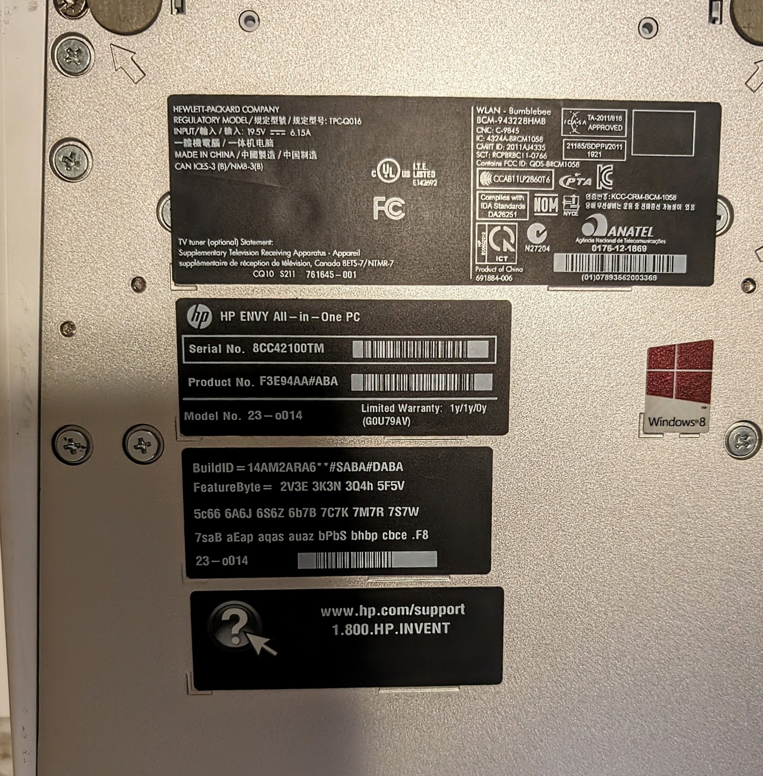 HP Envy 23o014 AllInOne Desktop Touchscreen & Beats Audio eBay