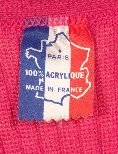 VINTAGE 60s 'PARIS' KNITTED CARDIGAN - UK 8 / US 4 / FR 36 - Picture 6 of 6