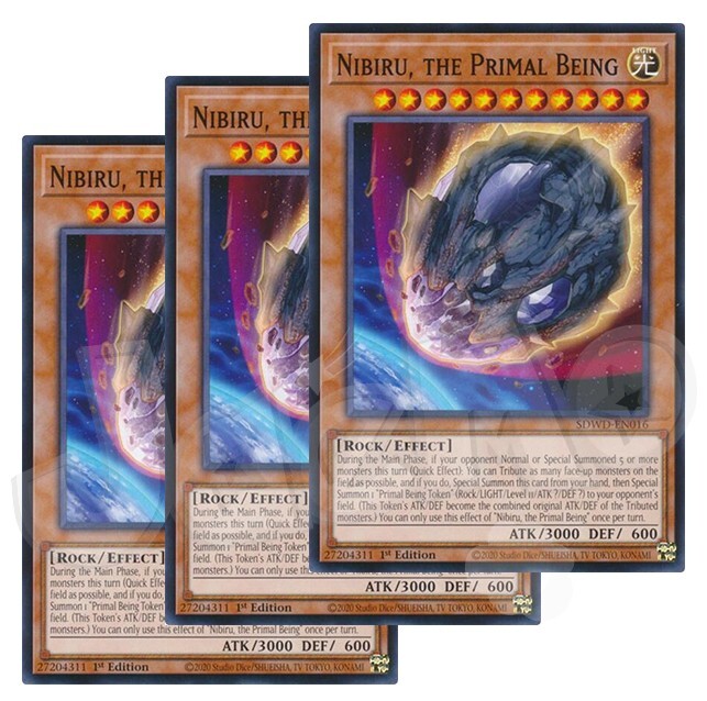 nibiru yugioh card Yugioh - Nibiru, the Primal Being x 3 - 1st Edition - Plus Free Holo Card