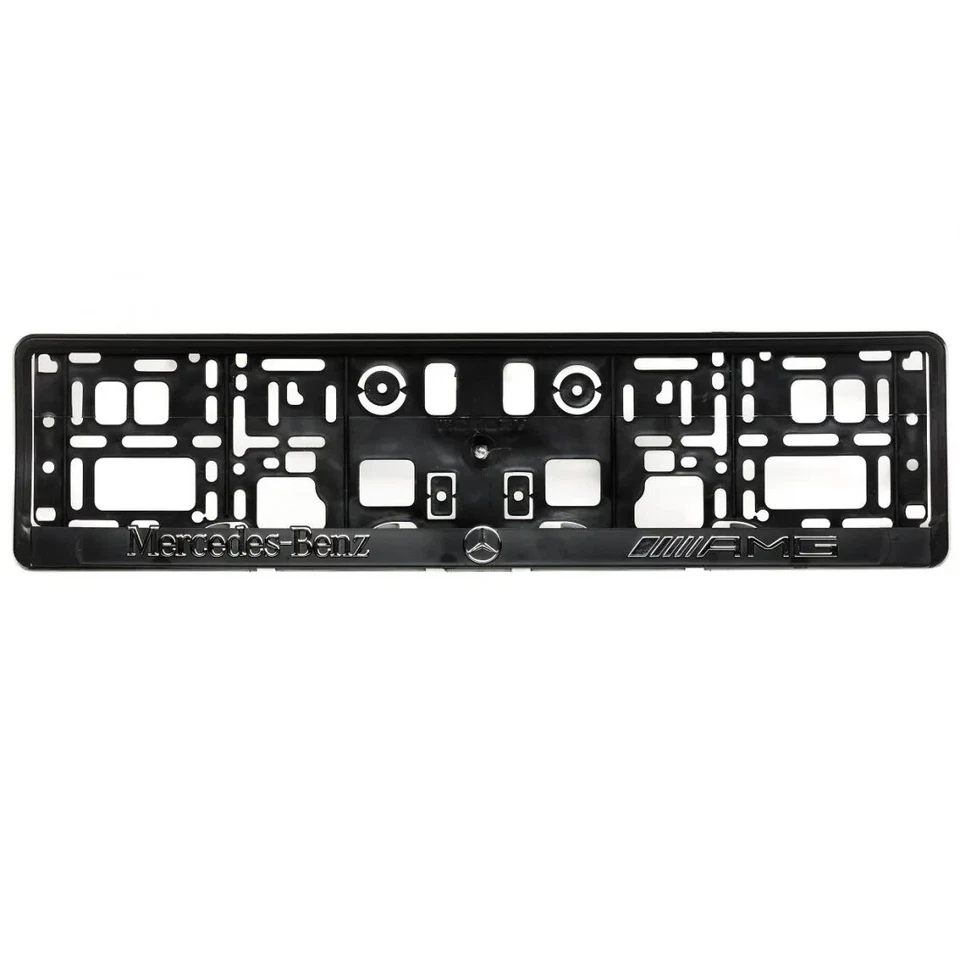 Mercedes AMG chrom 3D-Effekt Kennzeichenhalter Nummernschild - 2 Stück / 1Paar - Bild 3 von 3