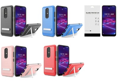 For Coolpad Legacy Brisa / Legacy 2 (2020) Lining Hybrid w Stand Case Cover + TG