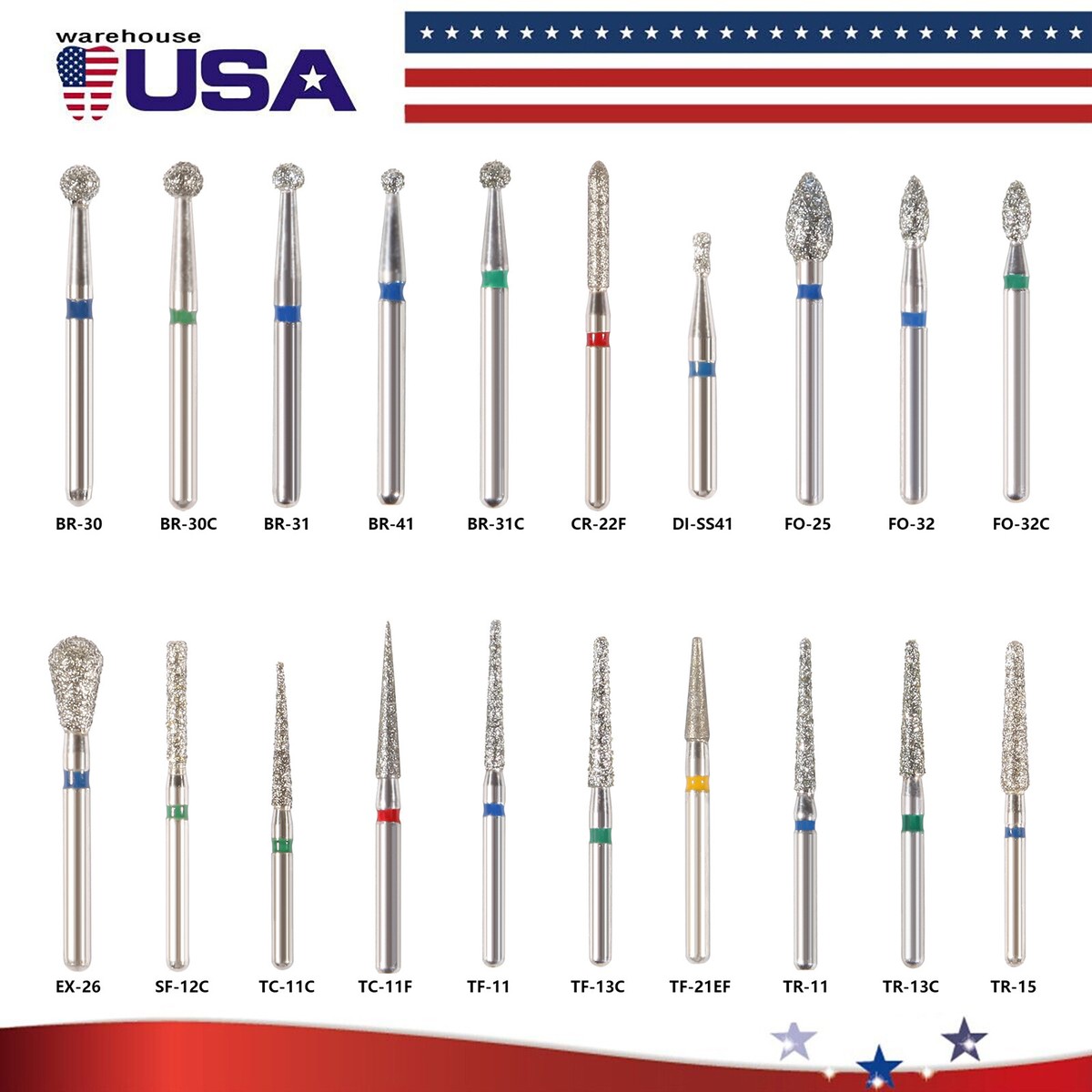 Frese Coniche Diamantate Grana Extra Fine FG Alta Velocità Frese - Foto 7