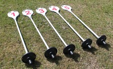 White Fibre Glass Golf Putting Green Flag Numbered