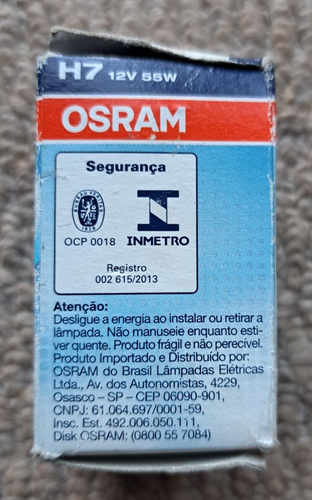H7 12V 55W OSRAM PIEZA DE REPUESTO ORIGINAL Bombilla Halógena Coche *NUEVA* - Imagen 2 de 5