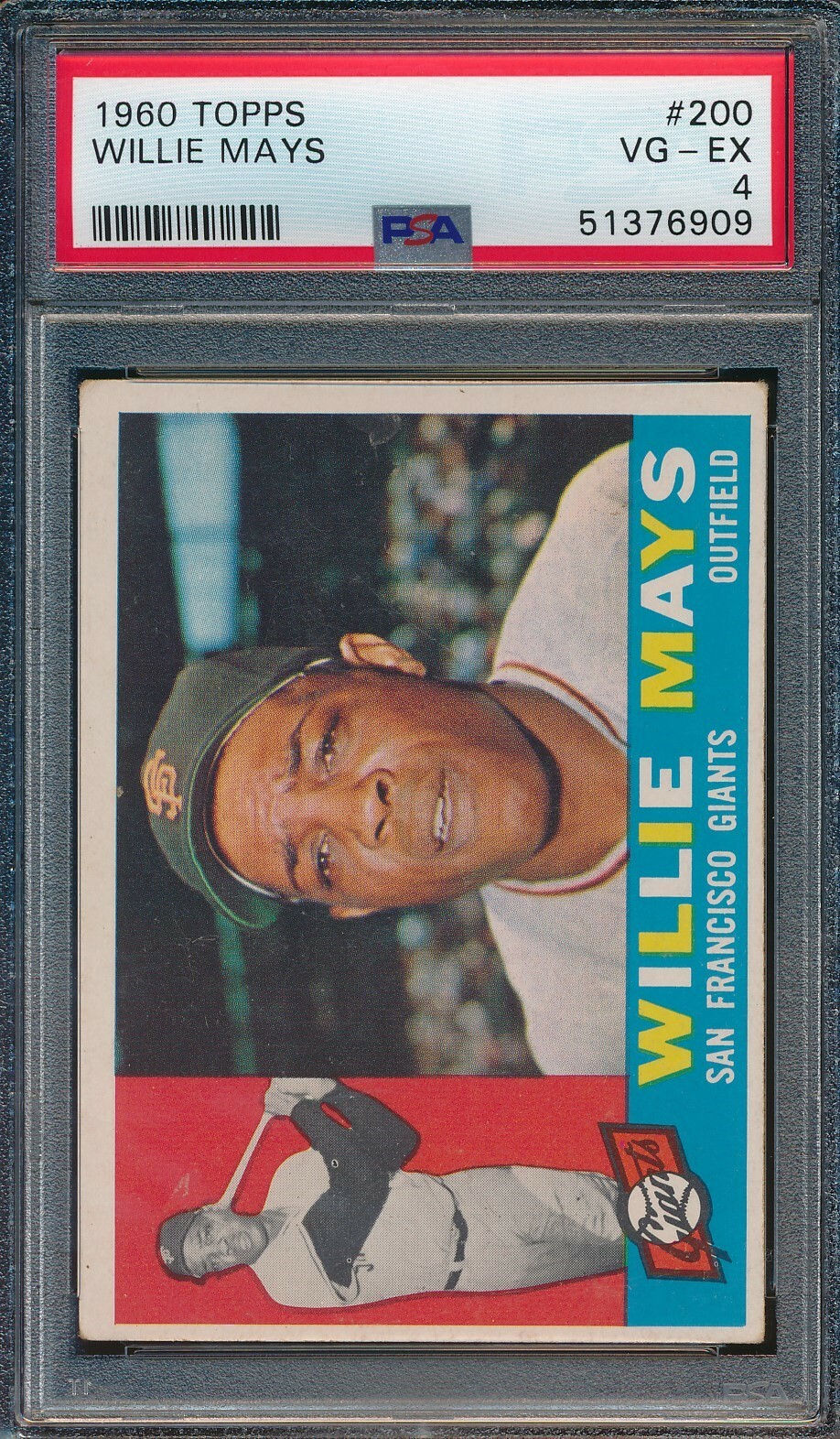 PSA 4 1960 Topps #200 Willie Mays from OBGcards