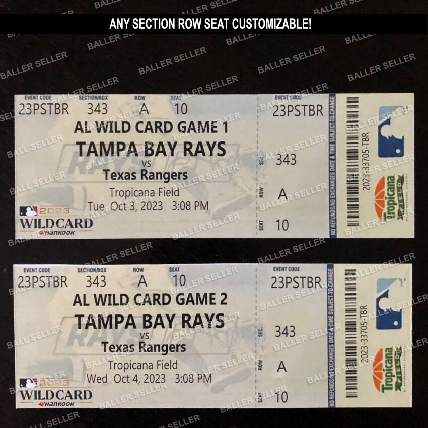 2023 AL Wild Card Souvenir Ticket Stub Rays Rangers ANY SECTION