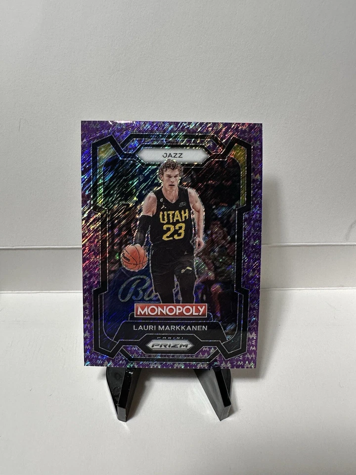 2023-24 Prizm Monopoly Lauri Markkanen Purple Millionaire Shimmer # 2/50 Jazz - Image 3 of 4