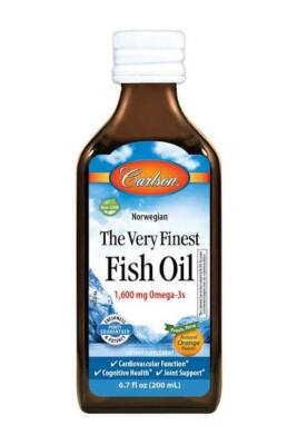 CARLSON LABS, THE VERY FINEST FISH OIL Feinste Fischöl Orange 200ml SUPER PREIS