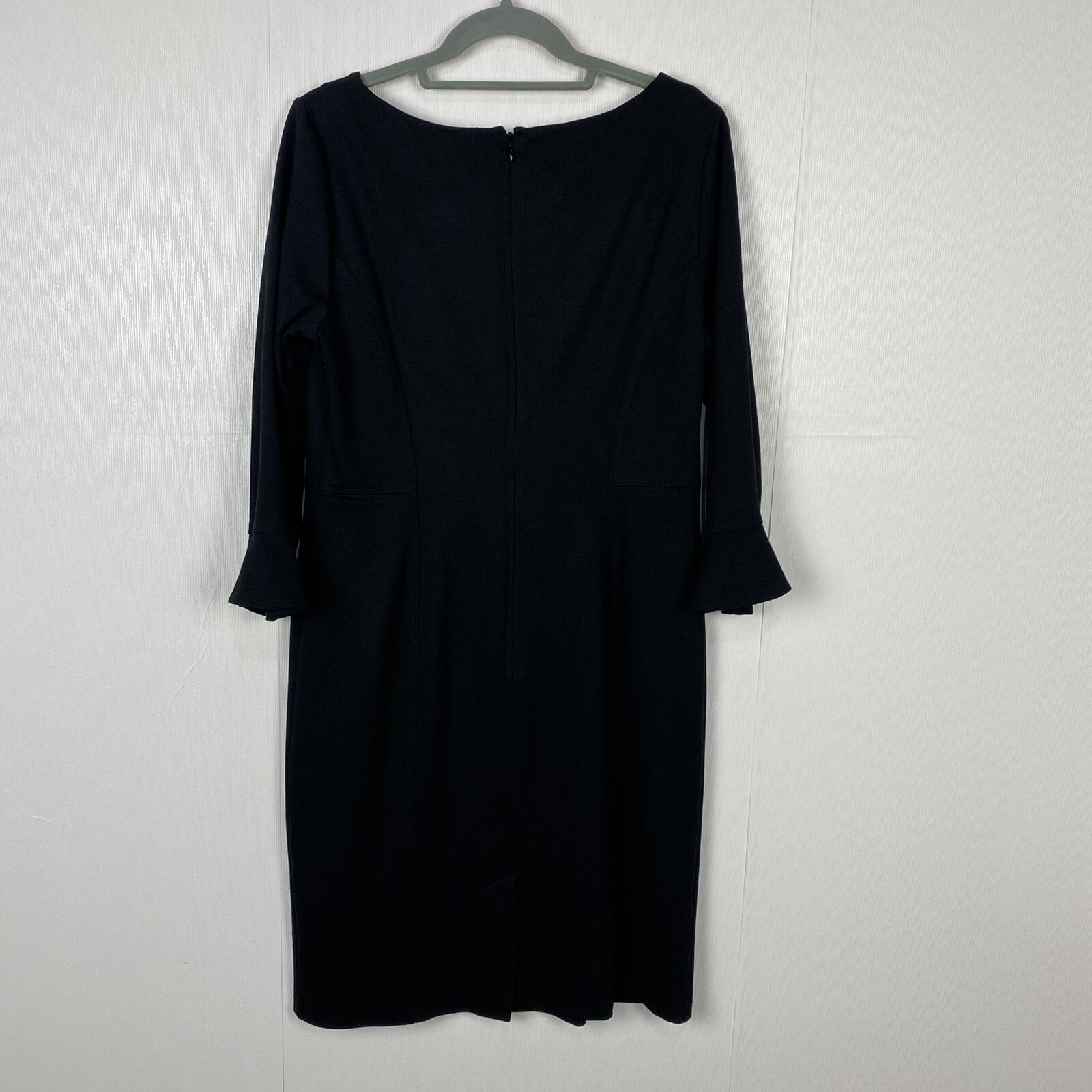 Talbots Woman’s Black Boat Neck Bell Sleeves A Line C… Gem