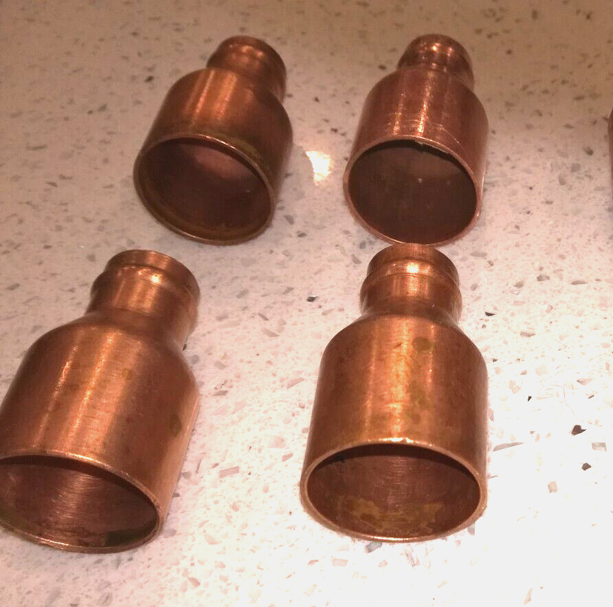 4 x GENUINE "YORKSHIRE" BRAND COPPER SOLDER RING 28mmx15mm REDUCER