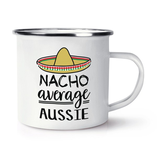 Nacho Durchschnitt Australien Emaille Becher Tasse Worlds Best Favorit Lustig-image