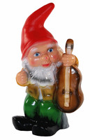 Gartenzwerg Garten Zwerg Musiker Mit Gitarre Aus Kunststoff HöHe 32 Cm Stehend