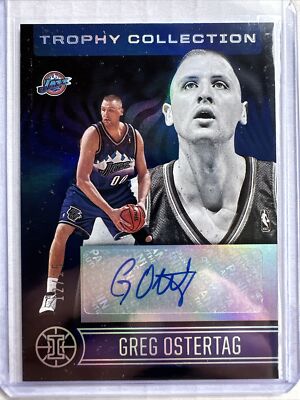 2020-21 Illusions Trophy Collection Greg Ostertag Auto TC-GRO Numbered #12 /15