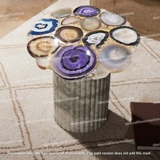 Natural Agate Coffee Table – Garden Outdoor Agate Table | Modern Furniture Decor