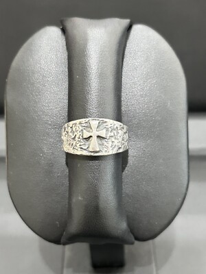 James Avery Retired Hammered Cross Ring Sz