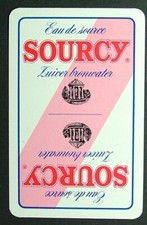 1 x Joker playing card single - Drink Eau de Source Sourcy AD 409