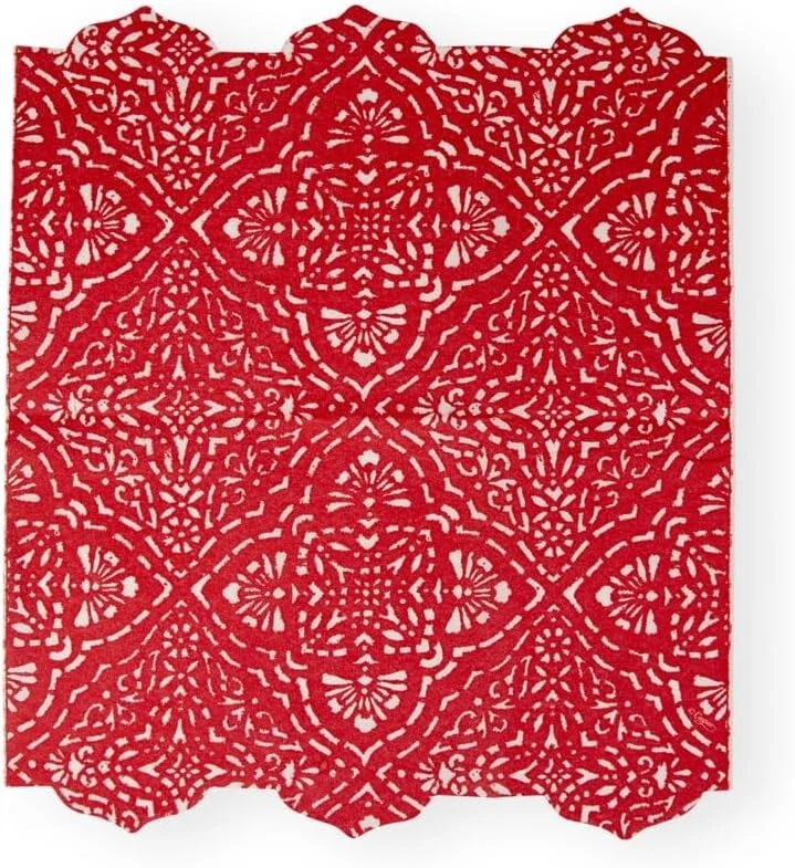 Annika Red Die Cut Guest Towel - Thumbnail 4
