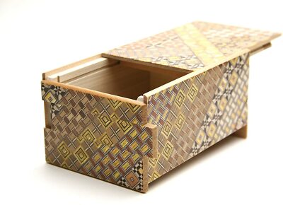 Hakone Yosegi 14 + 1 Step Gimmick Japanese Puzzle Box Wooden Secret Box Koyosegi