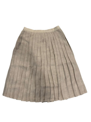 Coco Blanc Oatmeal Pleated Skirt Size 18 NWT