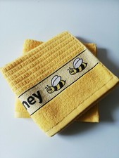 Rigg's  Quality 3 Pack Embroidered Animal  Kitchen Tea Hand Towels 100%  Cotton 