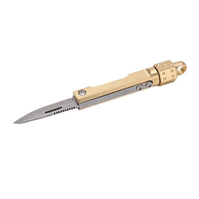 (Couleur Laiton) Mini Couteau Pliant Mini Couteau Porte-clés