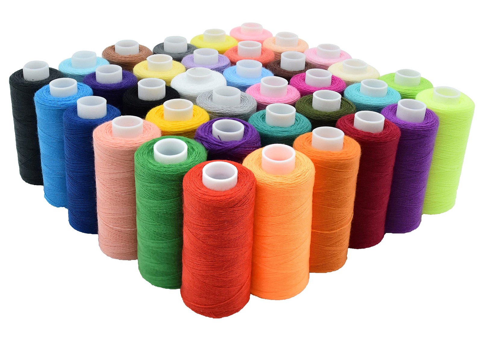 36-Color Polyester Sewing Thread Kit - 400 Yards per Spool for All Machines-image