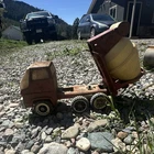 Tonka Pressed Steel Cement Mixer Yellow Brown Vintage Construction Toy