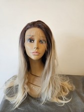 NEW FULL LACE FRONT 30" Long Ombre Blonde Body Wave Wig Free Part