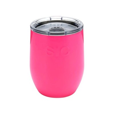 SIC Seriously Ice Cold Stemless 16 oz. Wine Tumbler in Gloss Hot Pink