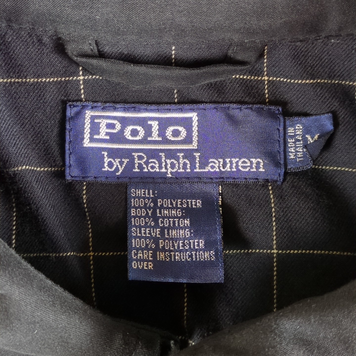 Vintage Polo Ralph Lauren Bi-Swing Jacket Mens Medium Black Full Zip Windbreaker thumbnail 6