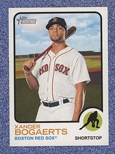 2022 Topps Heritage '73 Topps Oversized Boxloader Xander Bogaerts #OB-XB Red-Sox