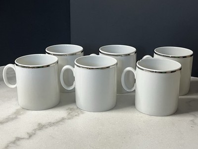 Rosenthal Eastern Airlines First Class Germany Platinum Coffee 6 Cups