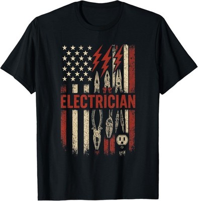 Electrician - Funny Humor Tools Patriotism Gift Unisex T-Shirt