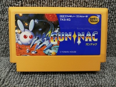 Gun-Nac Famicom NES Tonkin House Compile 1990 Japan Boxed Manual
