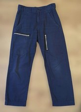 Black Comme des Garcons Cropped Zip Pants Xs Military