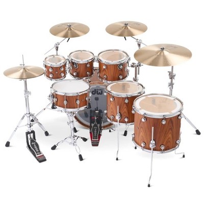 DW DWe 7pc Complete Electronic/Acoustic Drum Set Santos Rosewood