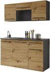 Küche Pantryküche Singleküche komplett mit E-Geräte JAZZ Eiche 160 cm B-Ware ♻️