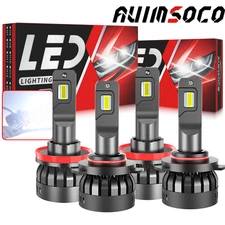 4x For 2015-2022 Ford F150 Crew Cab Pickup LED Headlight Bulbs High&Low Beam