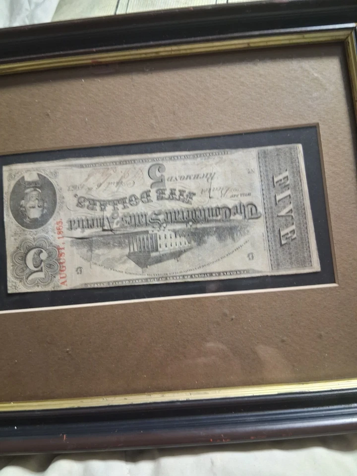 1863 T 60 Confederate States of America CSA $5 Five Dollars VF 25 NICE NOTE! - Image 3 of 4