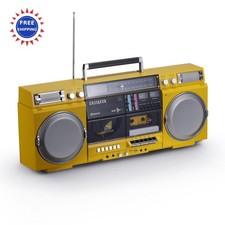 Retro Boombox CD Player Bluetooth Aiwa Cassette Recording FM AM Radio USB SD AUX